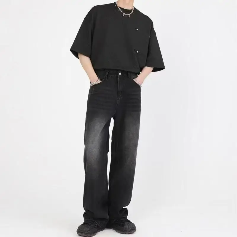 جينز رجالي واسع الساق على المو - مراجعة Streetwear Brand Denim وسعره